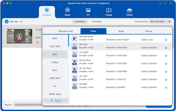 Video Converter Choose Format MVC