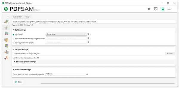 PDFsam PDF Cutter 