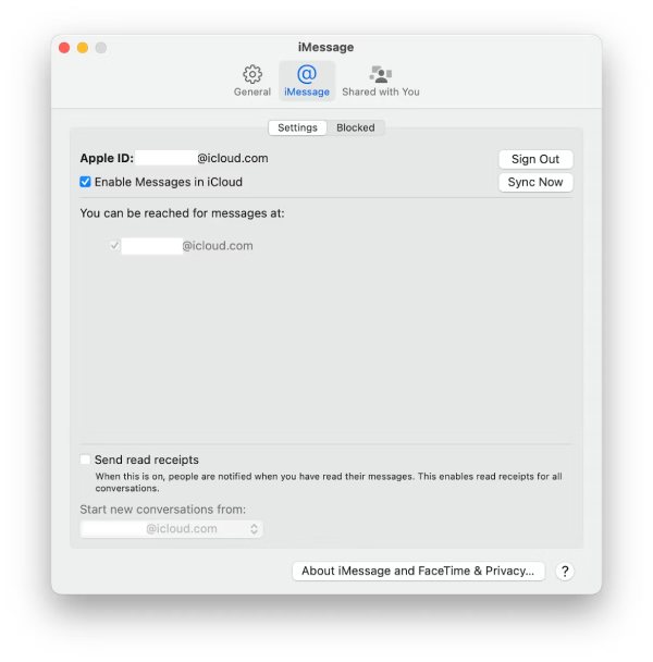 iCloud הגדרת Mac