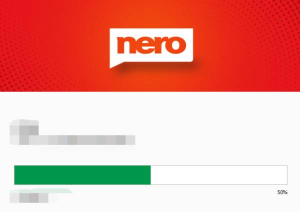 Nero DVD-Brenner wird geladen