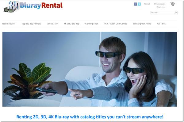 3D Blu Ray Rental