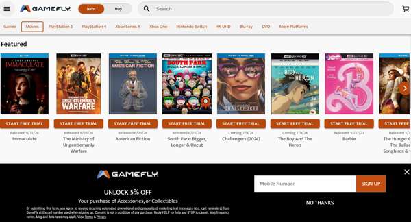 Gamefly Dvd Rent