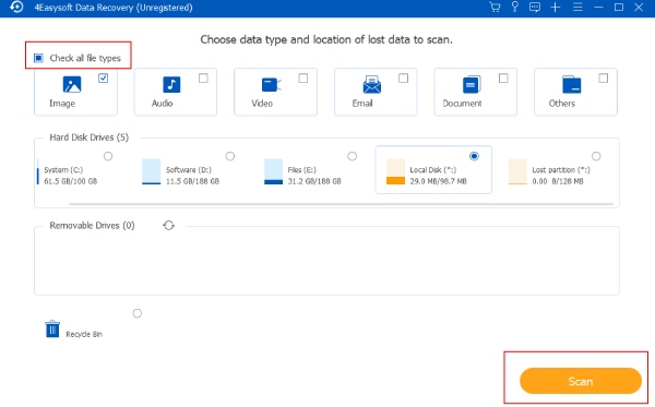 Odaberite vrste datoteka