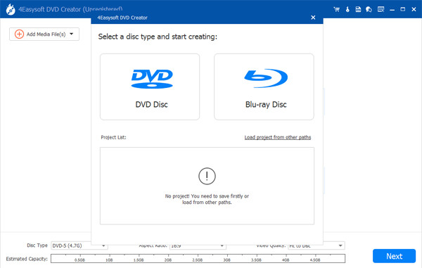 4easysoft Dvd Creator Interface