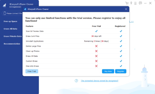 Register VS Free Version