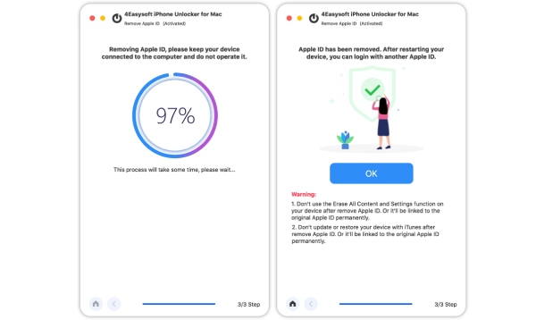 Apple IDの削除を完了する