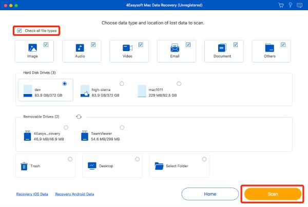 Choose File and Location