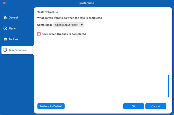 Task Schedule Interface