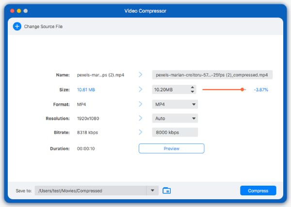 Video Compressor Tab