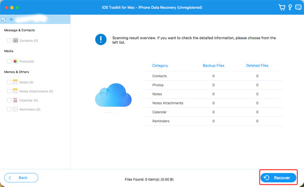 Choose Desired icloud Data To Recover