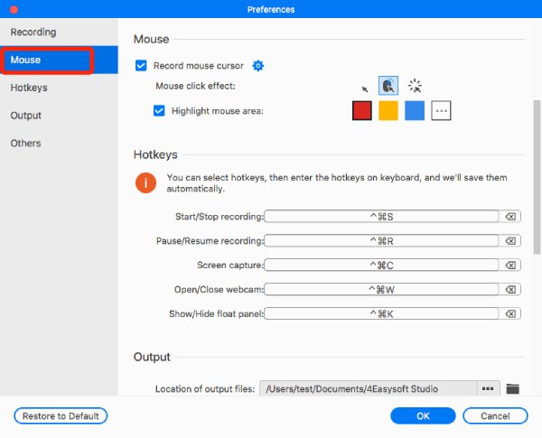 Mouse Settings for Mac