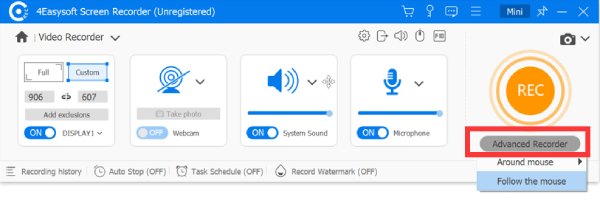 Advanced Recorder Options