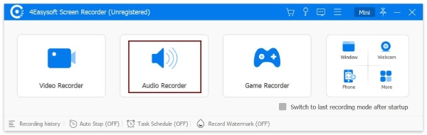 Wählen Sie Audiorecorder