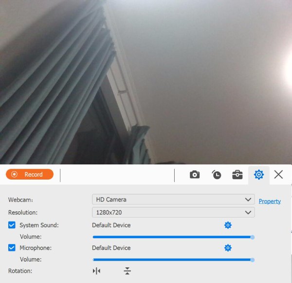 Webcam Recording Settings