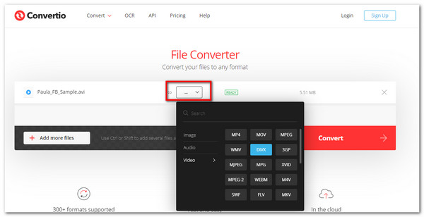 Convertio Convert AVI to DIVX