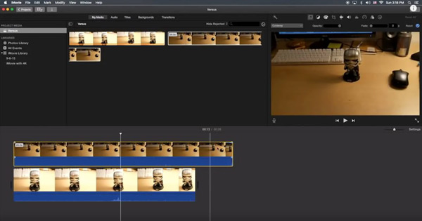 iMovieSplitscreen iMovie ビデオのインポート