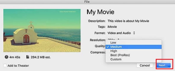 iMovie ke MP4 iMovie Seterusnya