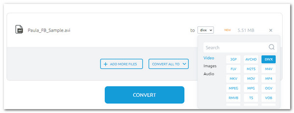 Online Convert Free Convertiți AVI în DIVX