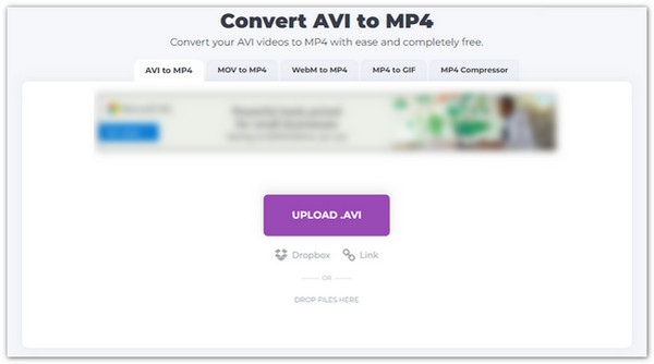 AVI से MP4 फ़ाइलें अपलोड करें