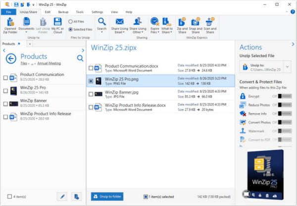 برنامج ضغط الصوت WinZip