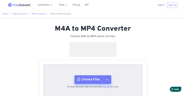 FreeConverter M4A para MP4