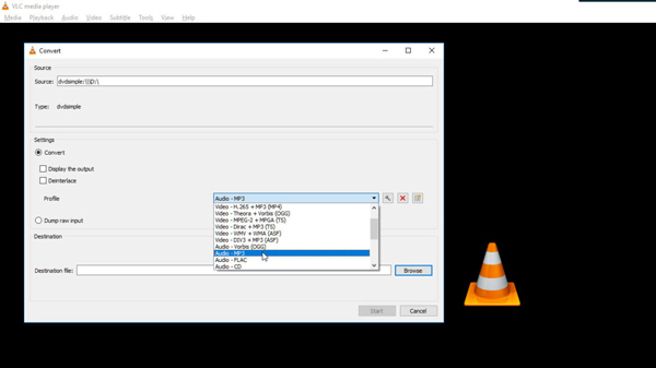 Копировать DVD-диск с VLC Media Player