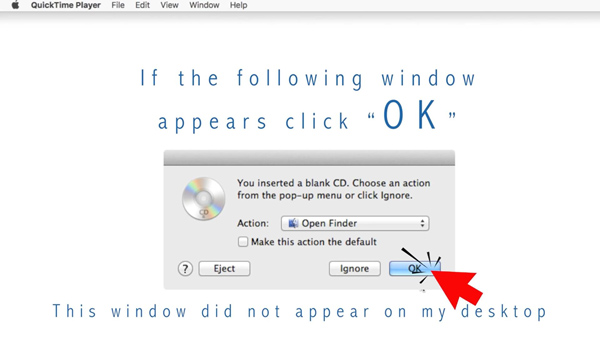 Burn DVD on Mac Click Open Finder