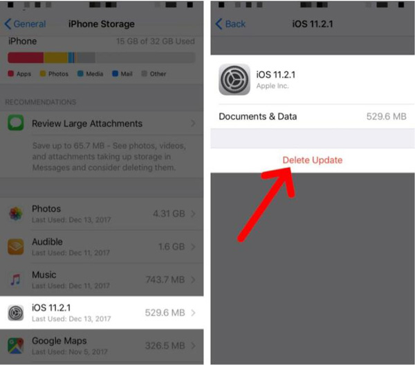 Επαναλάβετε την ενημέρωση iOS