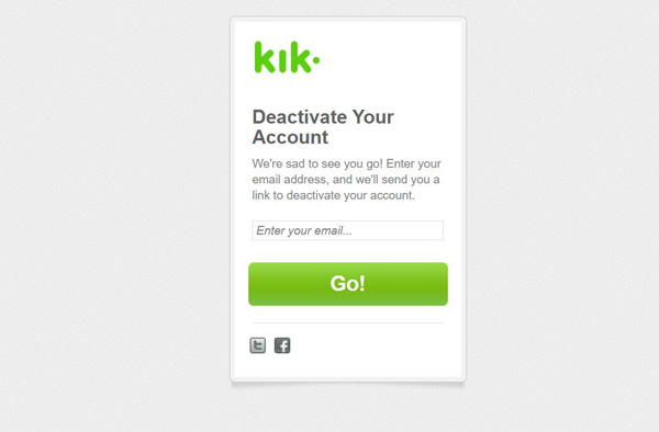 Delete KIK Account Temporarily or Permanently