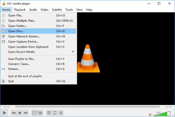 VLC Media Player Open DVD