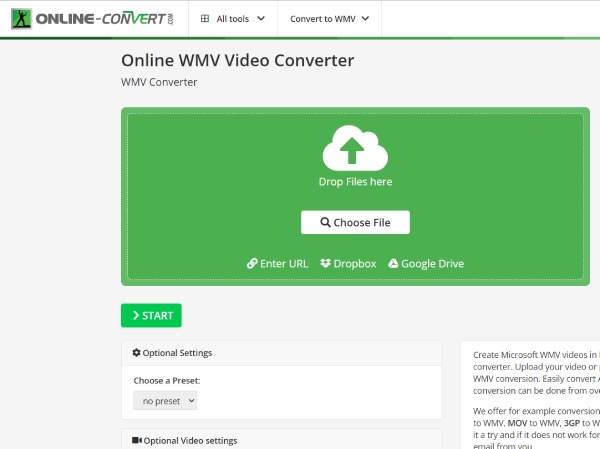 Interface de conversion en ligne