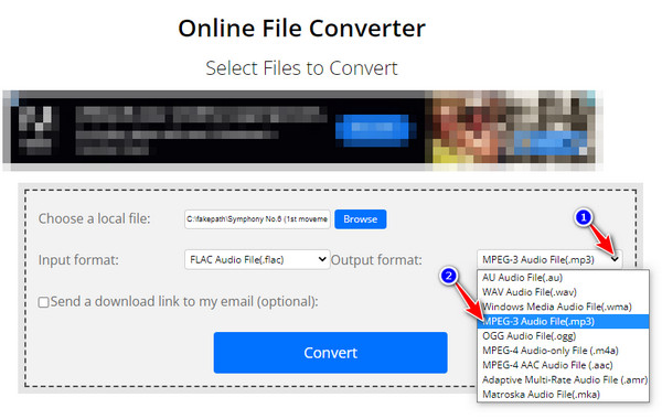 ConvertFiles フォーマットを選択