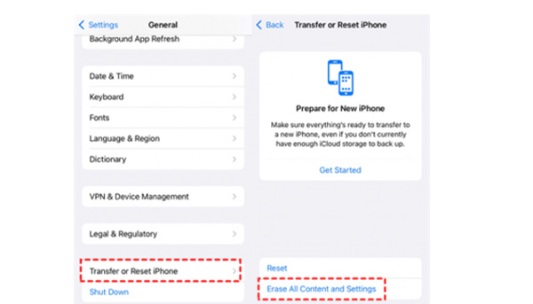 erase all content and settings iphone 7