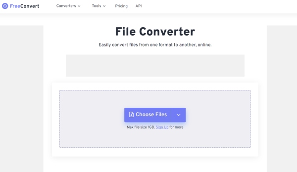 FreeConvert Interface