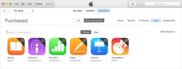 Purchased Apps iTunes