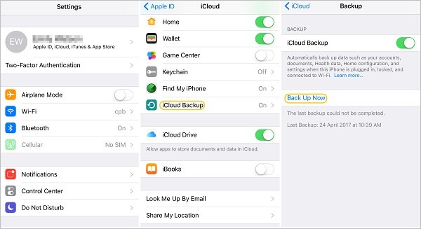 Backup Messages from iCloud