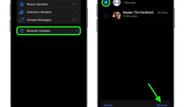 Recover Messages iOS