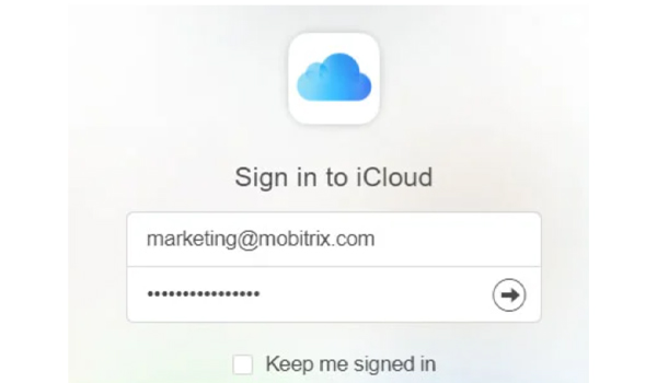 Conectați-vă la iCloud