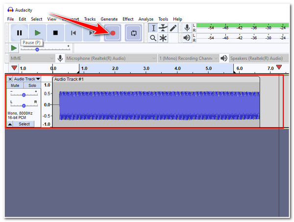 Audacity Start opptak av datamaskinlyd