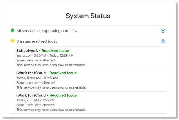 Błąd połączenia z serwerem Apple ID Status systemu rozwiązany