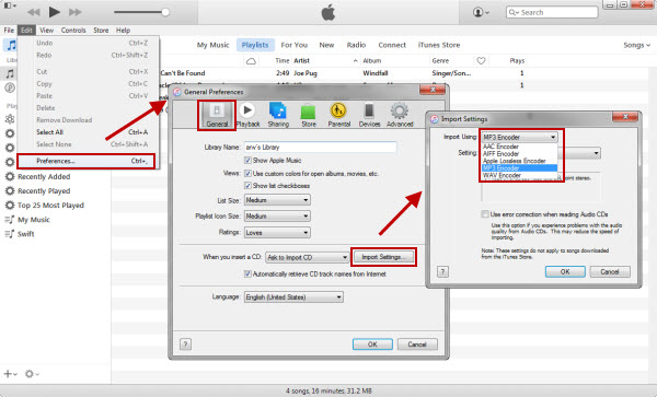 iTunes Convert MP3 to WAV