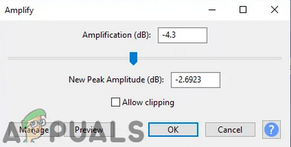 Audacity – Lautstärke mit Amplify anpassen