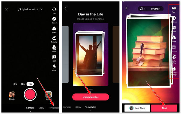 How to Make Slideshow on TikTok Edit video With Slideshow Template