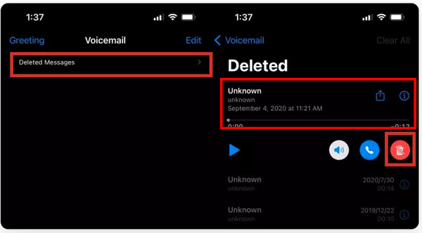 Recover Recently Deleted Voicemail on iPhone
