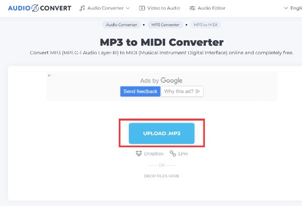 Upload MP3 File Audio Convert