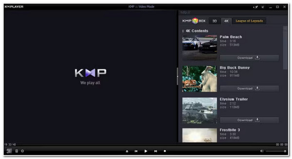 Player video 4K KMPlayer