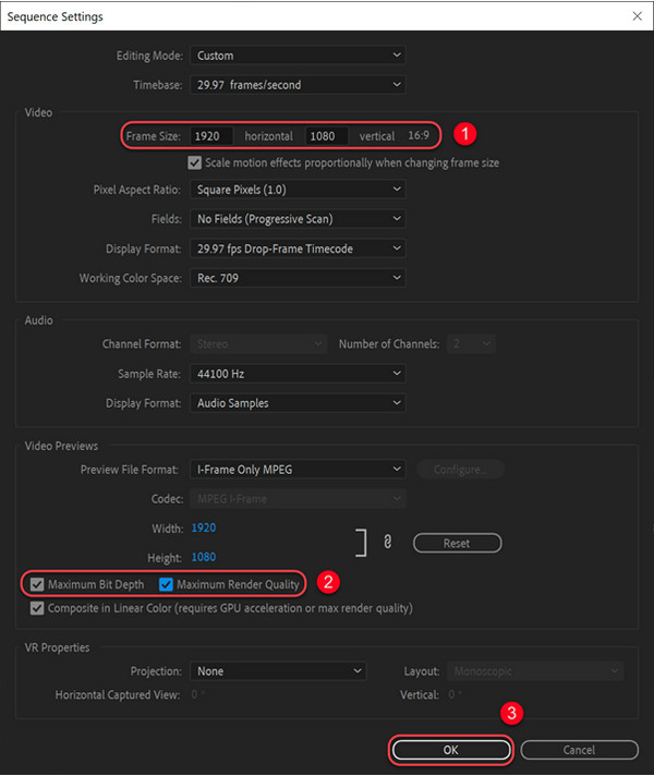 Adobe Premiere Prilagodite postavke