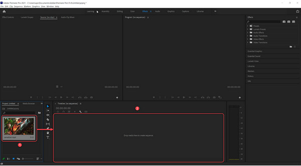 Adobe Premiere Drop Media