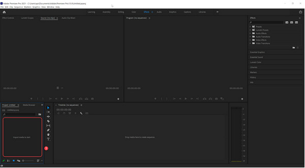 Adobe Premiere 匯入媒體