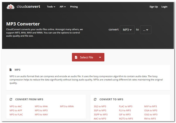 أفضل محول MP3 مجاني Cloudconvert